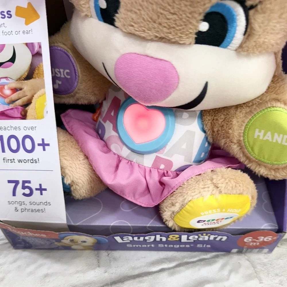 Fisher-Price Laugh & Learn Smart Stages Sis Plush Musical Learning Toy NEW